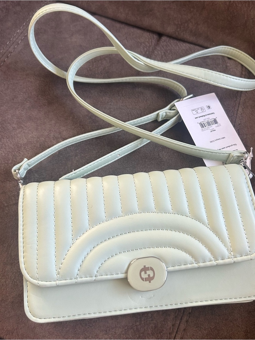 Time and tru Pale Mint Crossbody Bag with Arch Detail